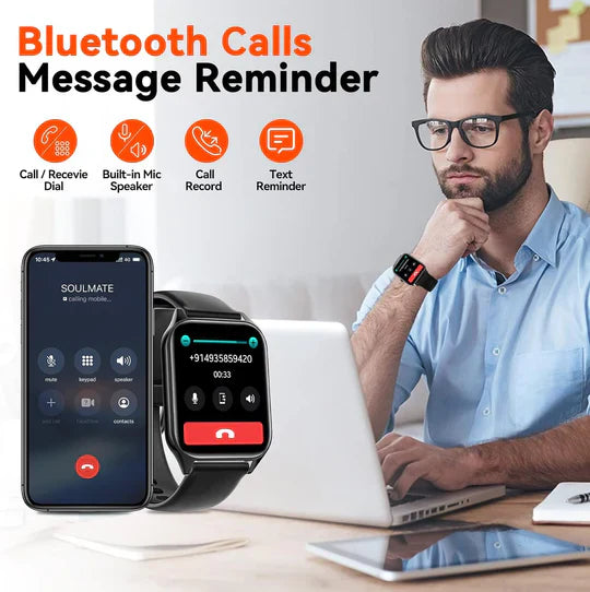 Reloj Inteligente no Invasivo con Control de Glucosa, Ritmo Cardíaco y Actividad Física