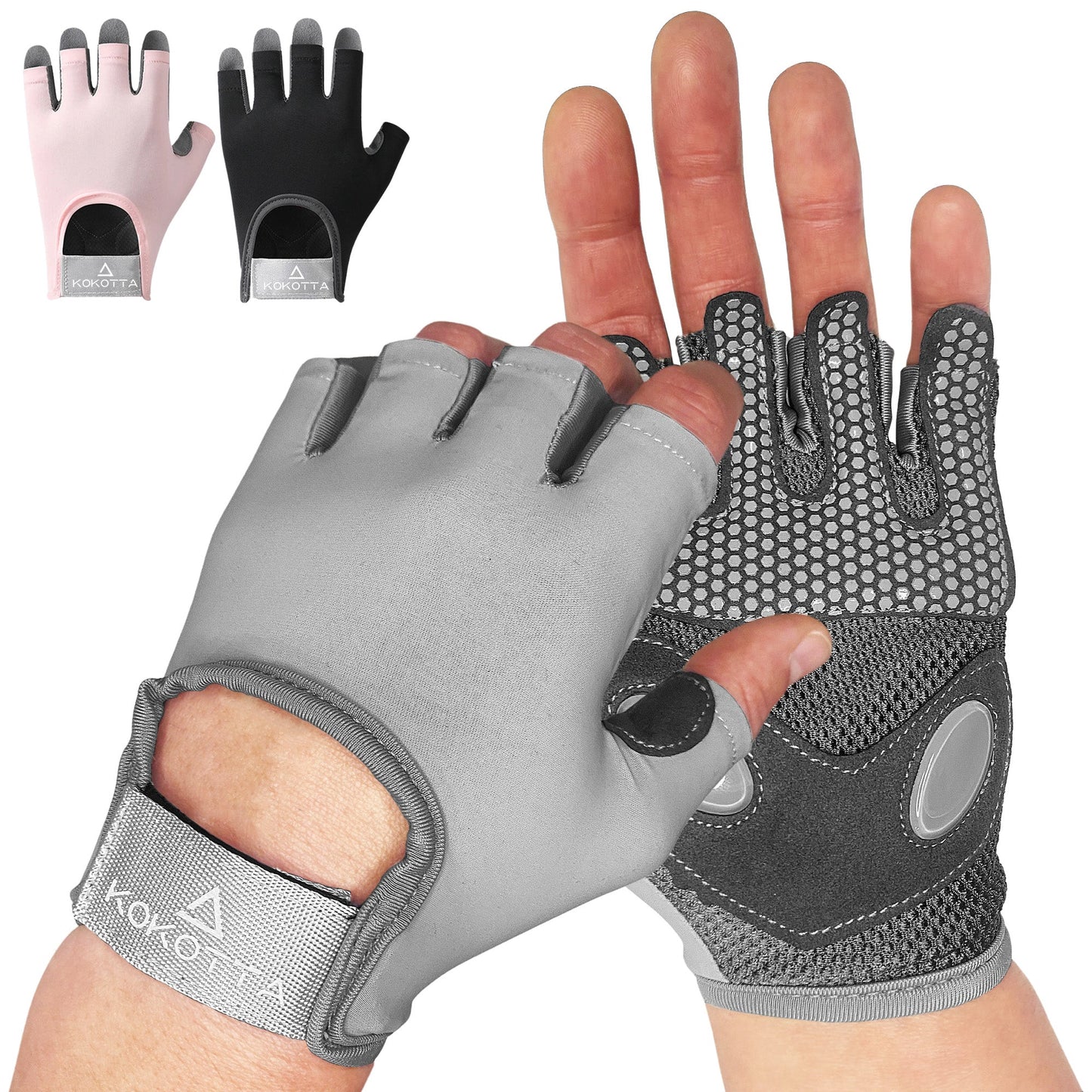 KOKOTTA Guantes de Gimnasio Acolchados Unisex para Fitness y pesas