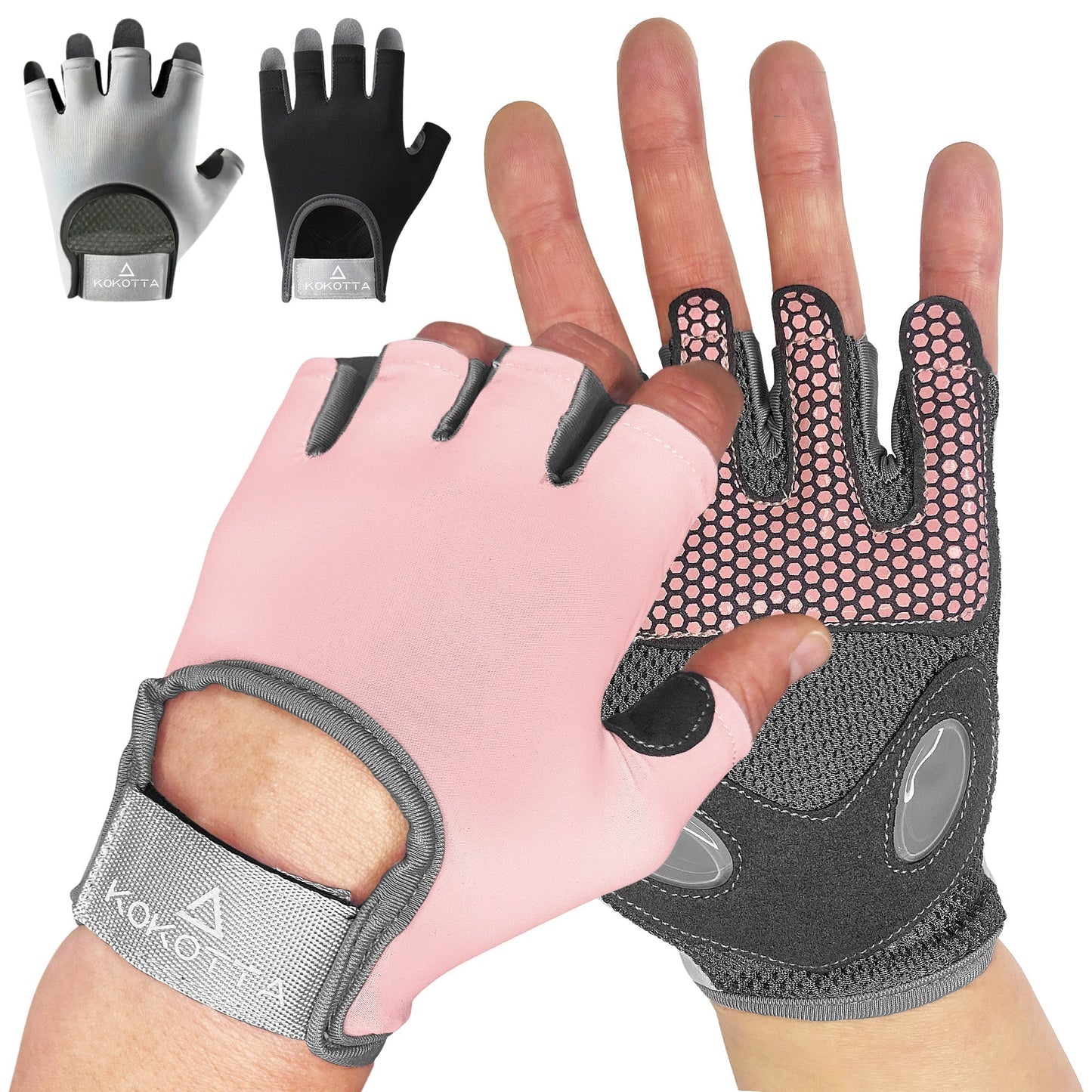 KOKOTTA Guantes de Gimnasio Acolchados Unisex para Fitness y pesas