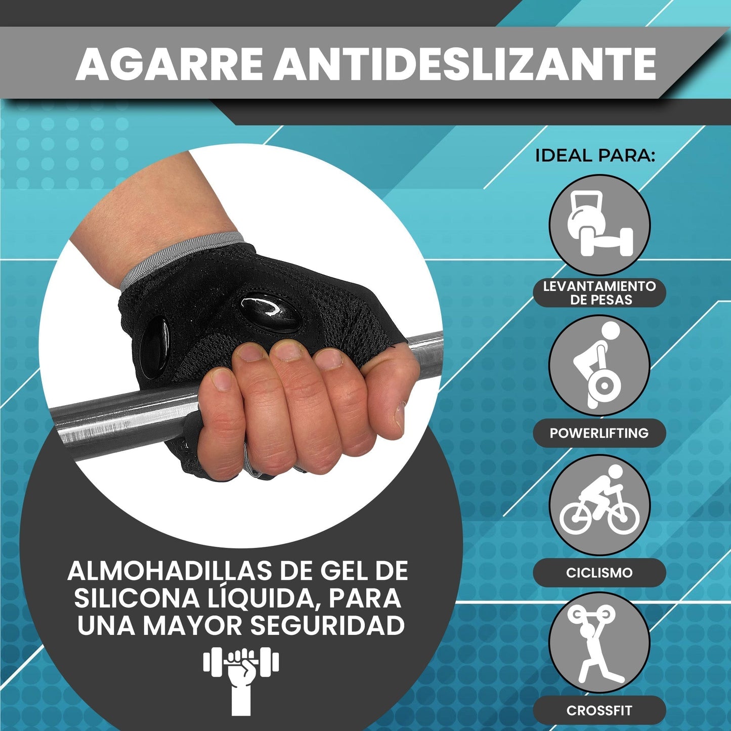 KOKOTTA Guantes de Gimnasio Acolchados Unisex para Fitness y pesas