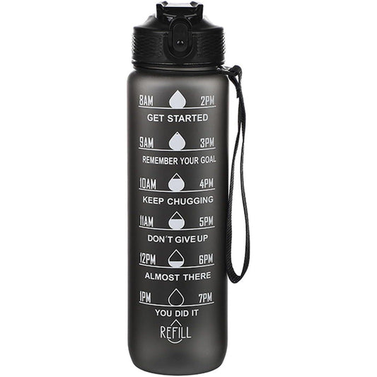 Botella de Agua Motivacional 1L Antifugas para Gimnasio