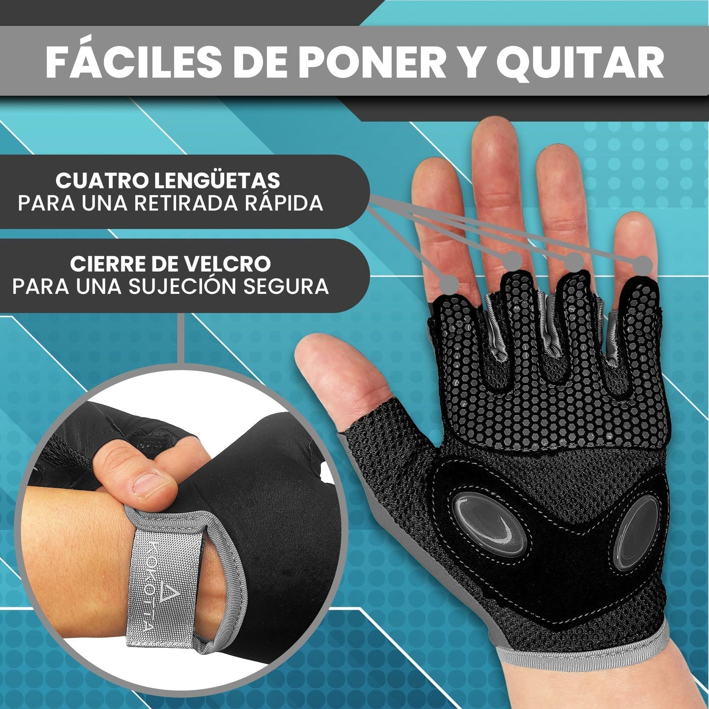 KOKOTTA Guantes de Gimnasio Acolchados Unisex para Fitness y pesas