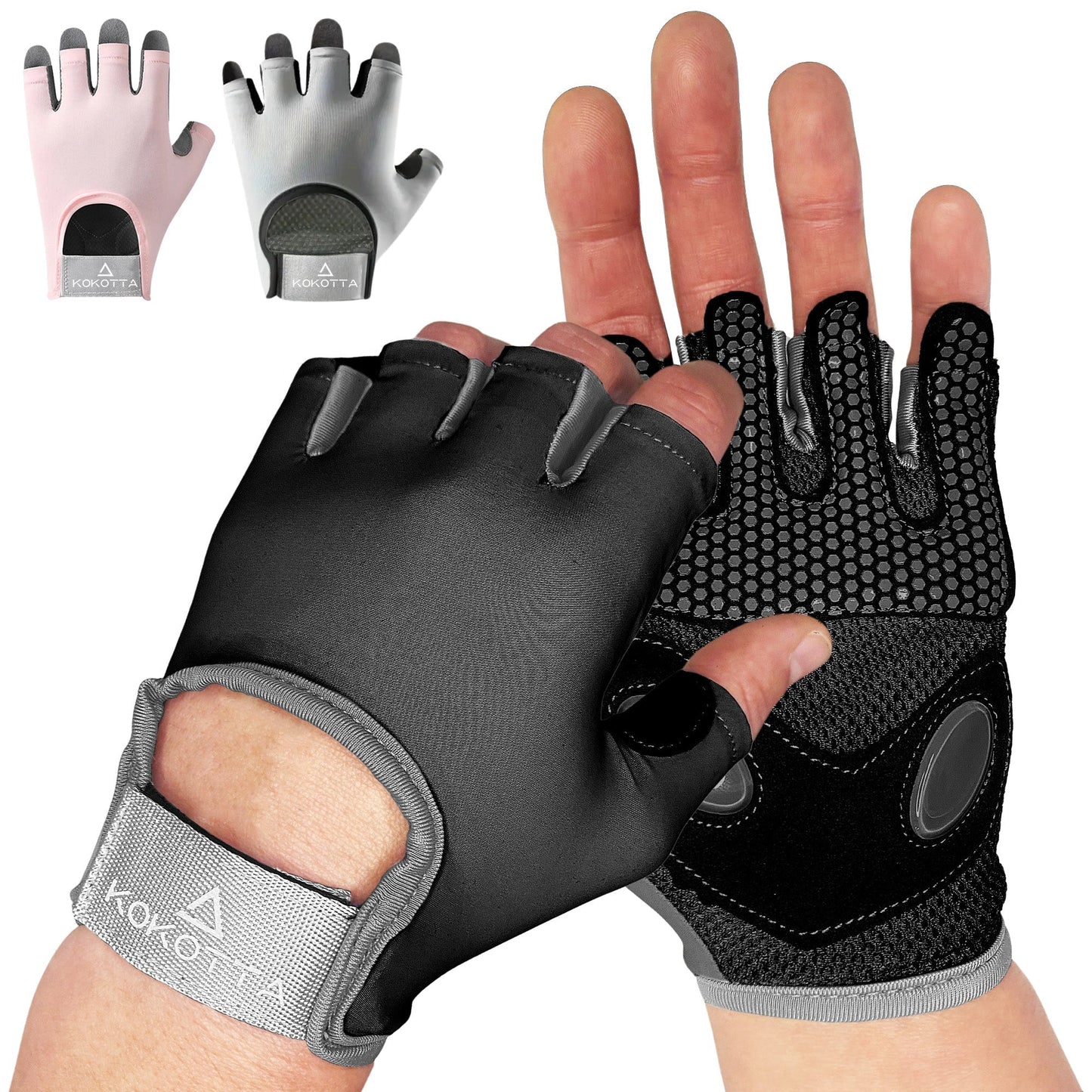 KOKOTTA Guantes de Gimnasio Acolchados Unisex para Fitness y pesas