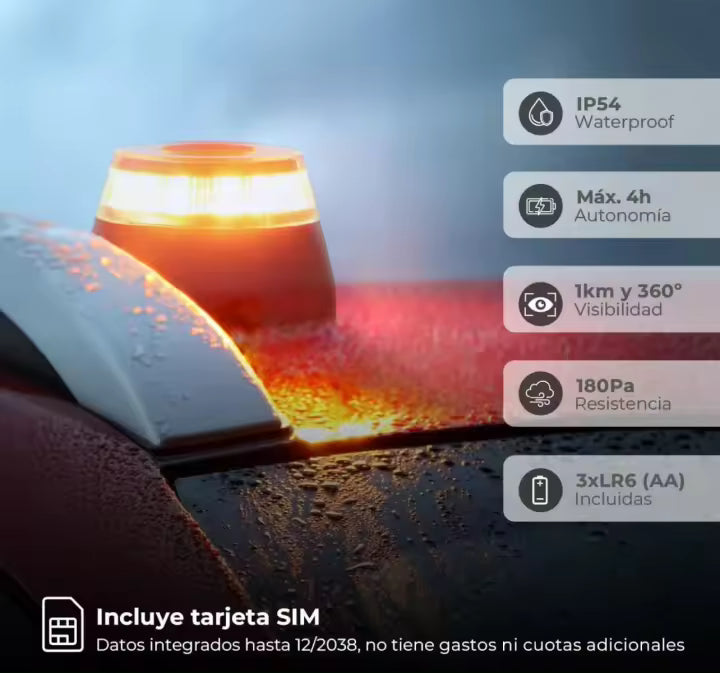 Luz de Emergencia Geolocalizada Coches