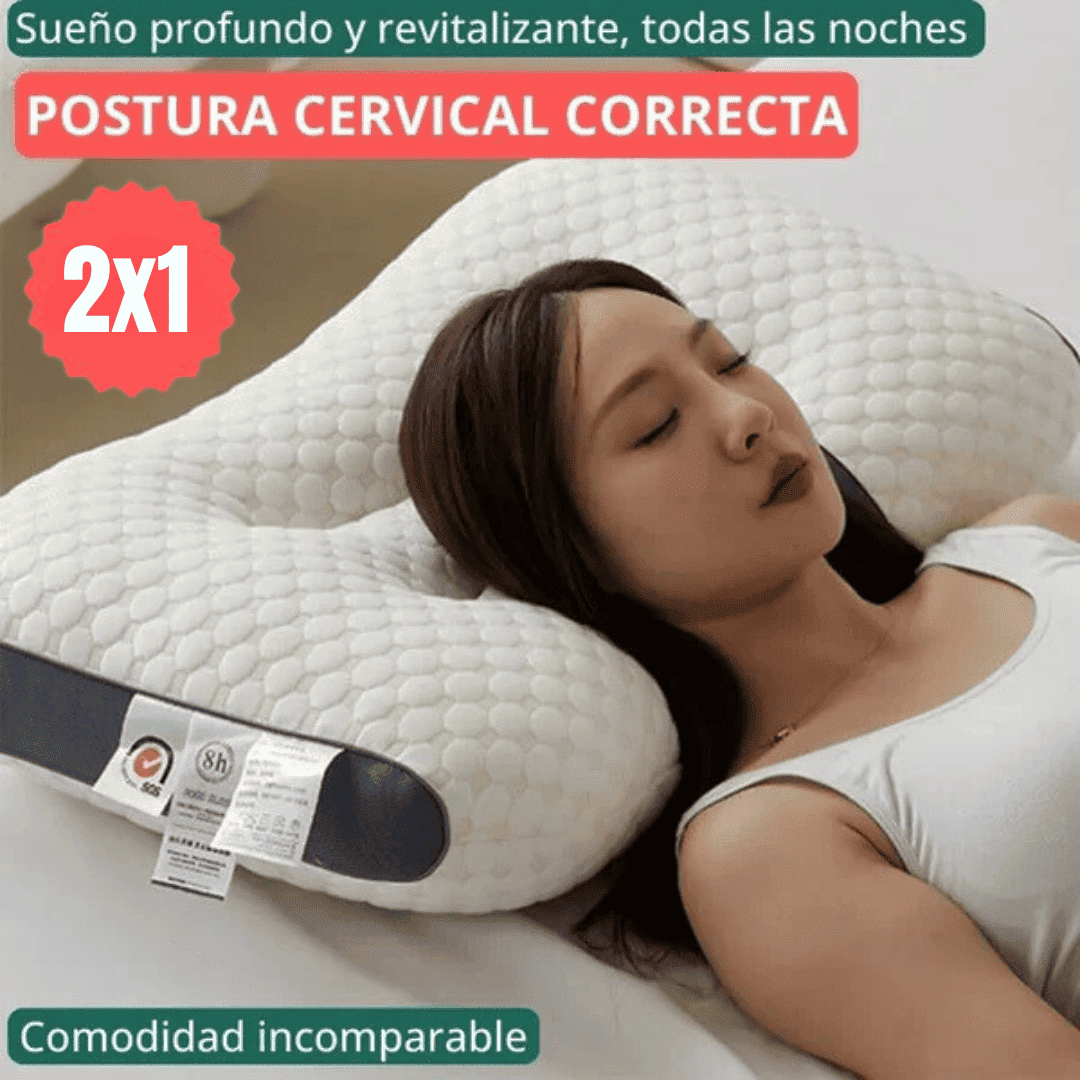 Almohada Ortopédica con Alineación Cervical - OFERTA 2x1