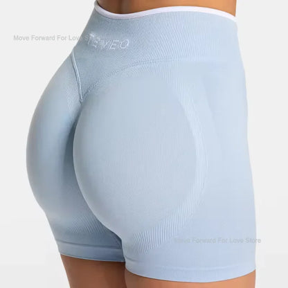 TEVEO Shorts Ignite sin Costuras de Cintura alta para Mujer