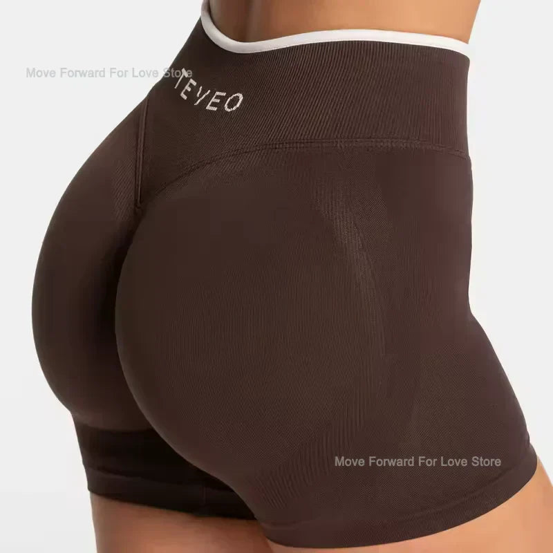 TEVEO Shorts Ignite sin Costuras de Cintura alta para Mujer